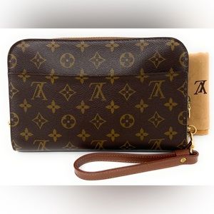 Louis Vuitton Orsay Wristlet Clutch Crossbody Monogram